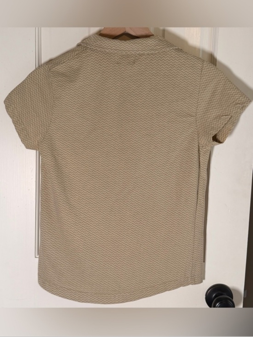 Calvin Klein Khakis Vintage Beige Polo Top Size Medium - Picture 6 of 13